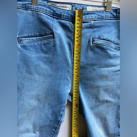Pilcro and the Letterpress Anthropologie high rise denim leggings Sz 29 - Picture 11 of 12